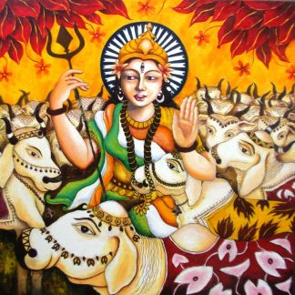 Durga Mata in Krishna Mood byAnirban Seth