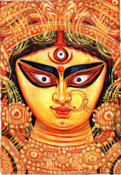 Acrylic Durga painting