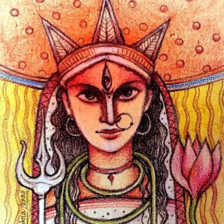 Goddess Durga pencil sketch
