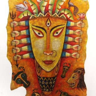 Durga painting by Anirban Seth