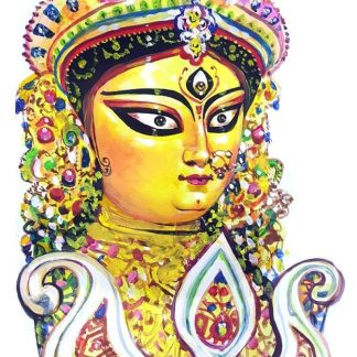 Remove term: Durga idol face Durga idol face by Subrata Gangapadhyay