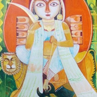 Durga handmade painting by Soma Banerjee