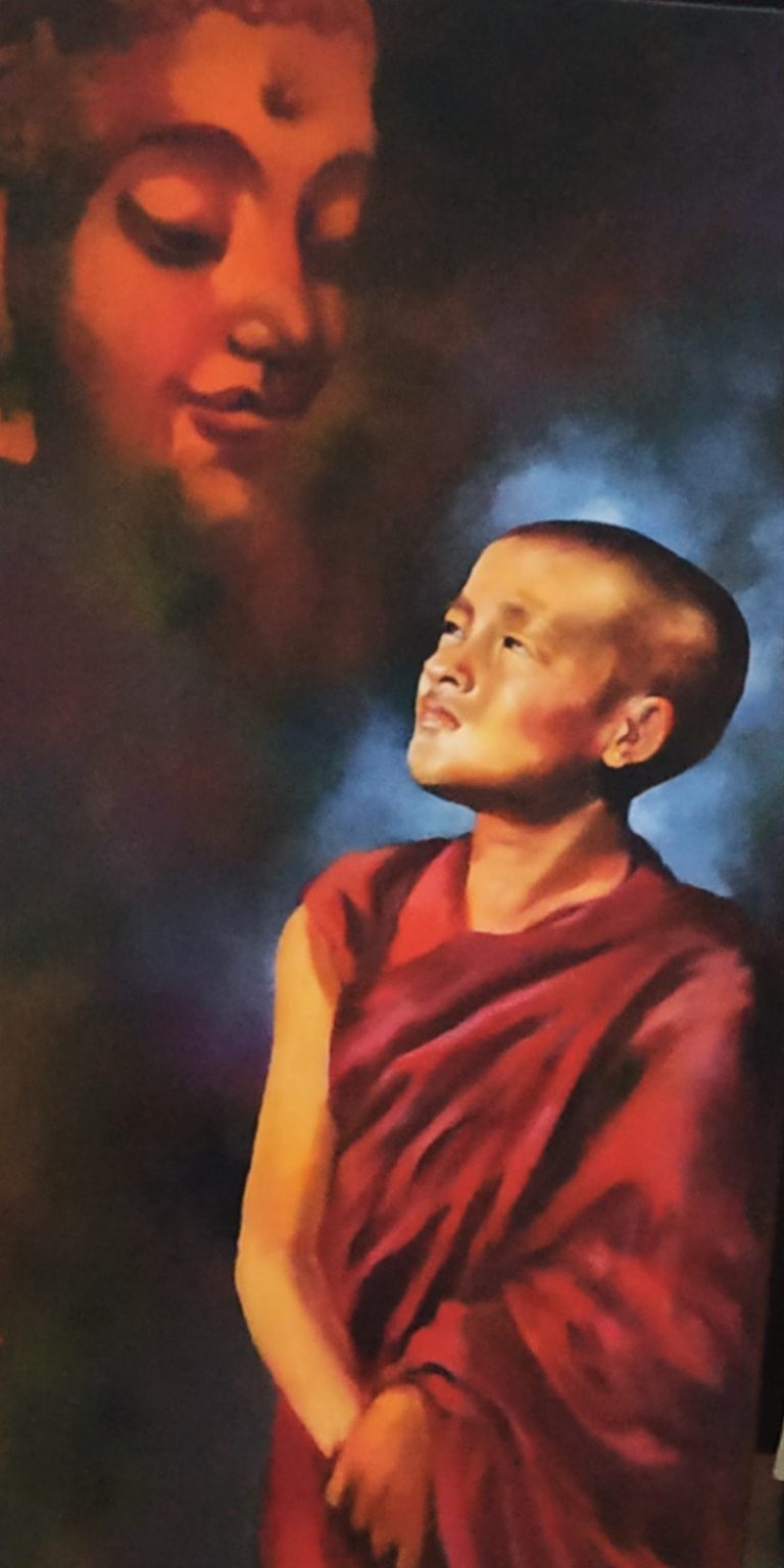 The little Monk | Buddha Monk Painting | Gallery of Gods