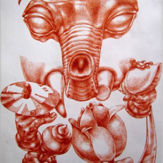 Ganesha acrylic painting