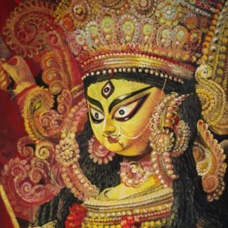 Vibrant Durga painting, durga mata paint