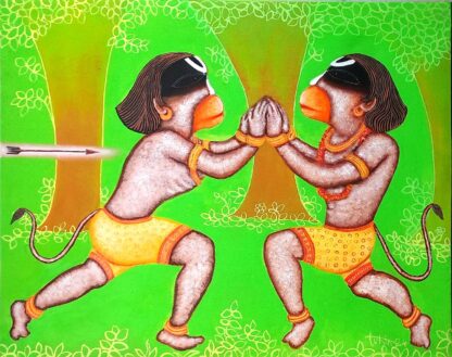 Bali Sugriv ki Ladai Painting